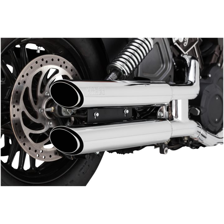 Avgassystem Slip-on Twin Slash 3" Krom VANCE & HINES Ljuddämpare – bild 4