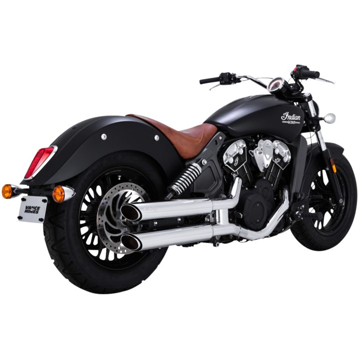 Avgassystem Slip-on Twin Slash 3" Krom VANCE & HINES Ljuddämpare – bild 2