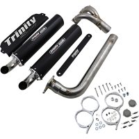 Avgassystem Stage 5 Dual Svart/Brushed/Cerakote® TRINITY RACING