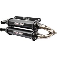 Avgassystem Stage 5 Slip-on Dual Svart/Grå Cerakote® TRINITY RACING