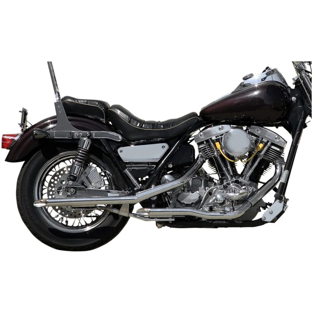 Avgassystem Staggered Dual Drag Pipes Krom PAUGHCO Ljuddämpare – bild 2