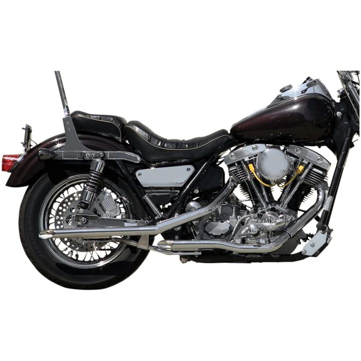 Avgassystem Staggered Dual Drag Pipes Krom PAUGHCO Ljuddämpare – bild 2