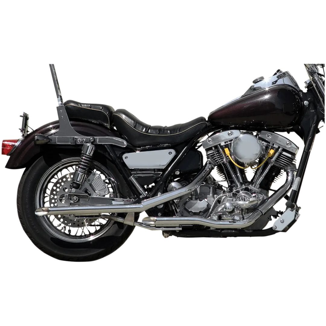 Avgassystem Staggered Dual Drag Pipes Krom PAUGHCO Ljuddämpare – bild 3