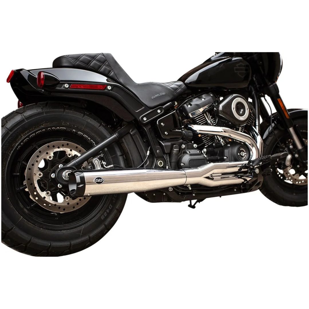 Avgassystem Superstreet 2:1 Svart S&S Cycle Ljuddämpare – bild 2