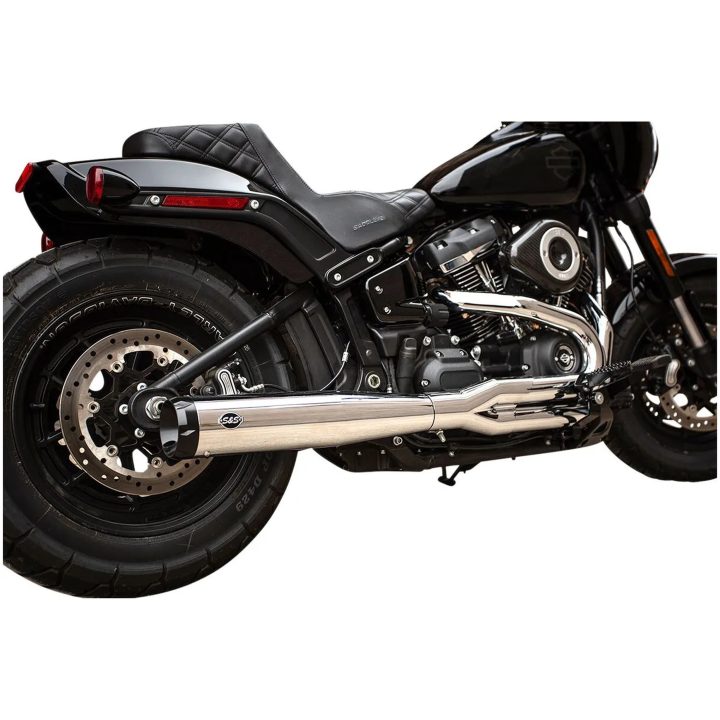 Avgassystem Superstreet 2:1 Svart S&S Cycle Ljuddämpare – bild 2