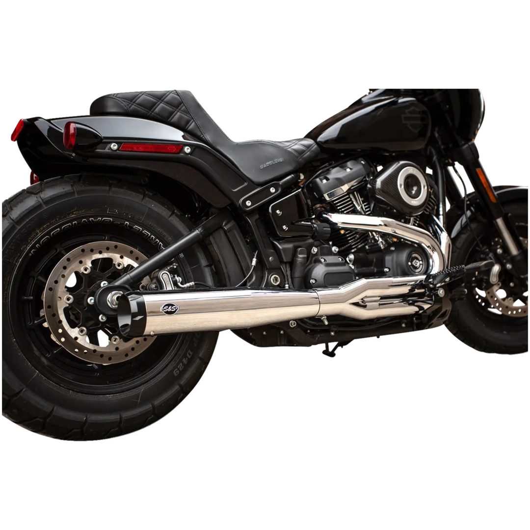 Avgassystem Superstreet 2:1 Svart S&S Cycle Ljuddämpare