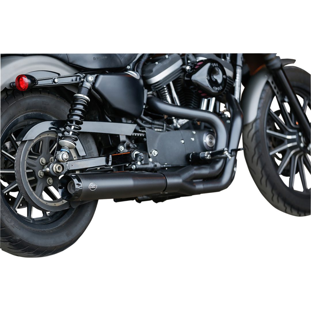 Avgassystem Superstreet 2:1 Svart S&S Cycle Ljuddämpare