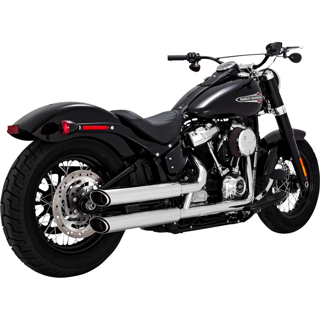 Avgassystem Twin Slash Slip-on Krom VANCE & HINES Ljuddämpare – bild 2