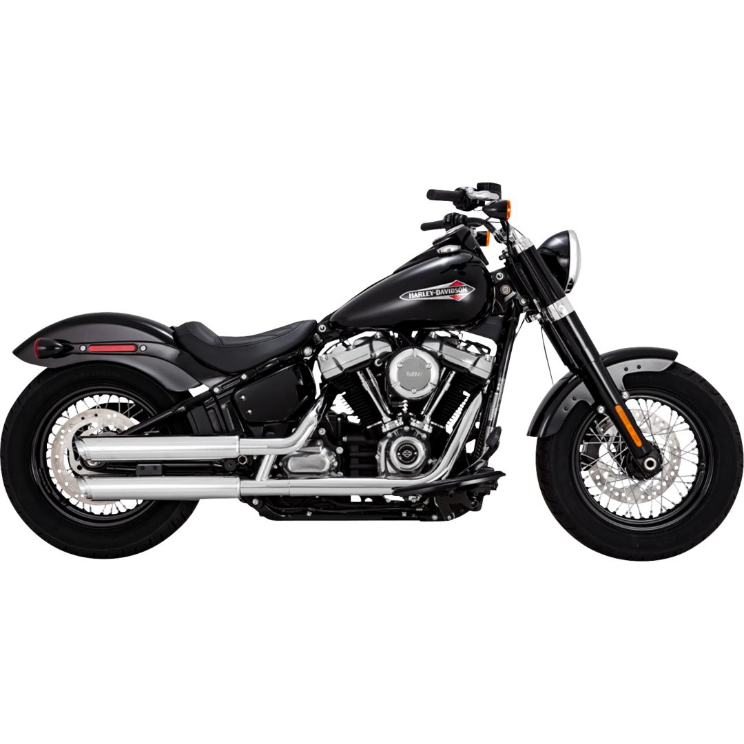 Avgassystem Twin Slash Slip-on Krom VANCE & HINES Ljuddämpare