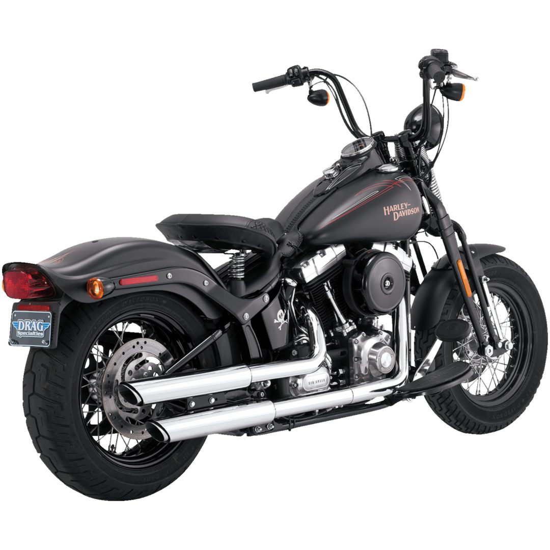 Avgassystem Twin Slash Slip-on Krom VANCE & HINES Ljuddämpare