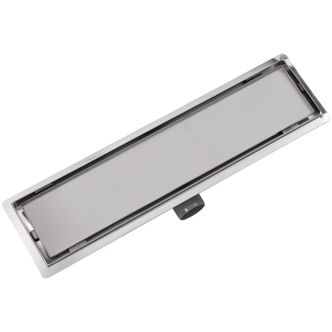 Avlång golvbrunn 530x140 mm rostfritt stål vidaXL 53 x 14 cm – bild 3