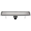 Avlång golvbrunn 530x140 mm rostfritt stål vidaXL 53 x 14 cm – miniatyr 4