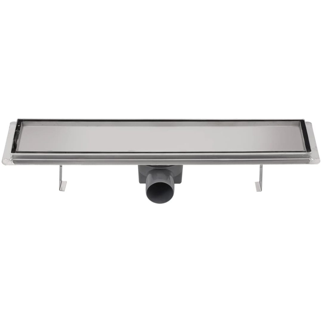 Avlång golvbrunn 530x140 mm rostfritt stål vidaXL 53 x 14 cm – bild 4