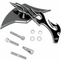 Backspegel Billet Aluminium Svart/krom/mattsilver PRO-ONE PERF.MFG.