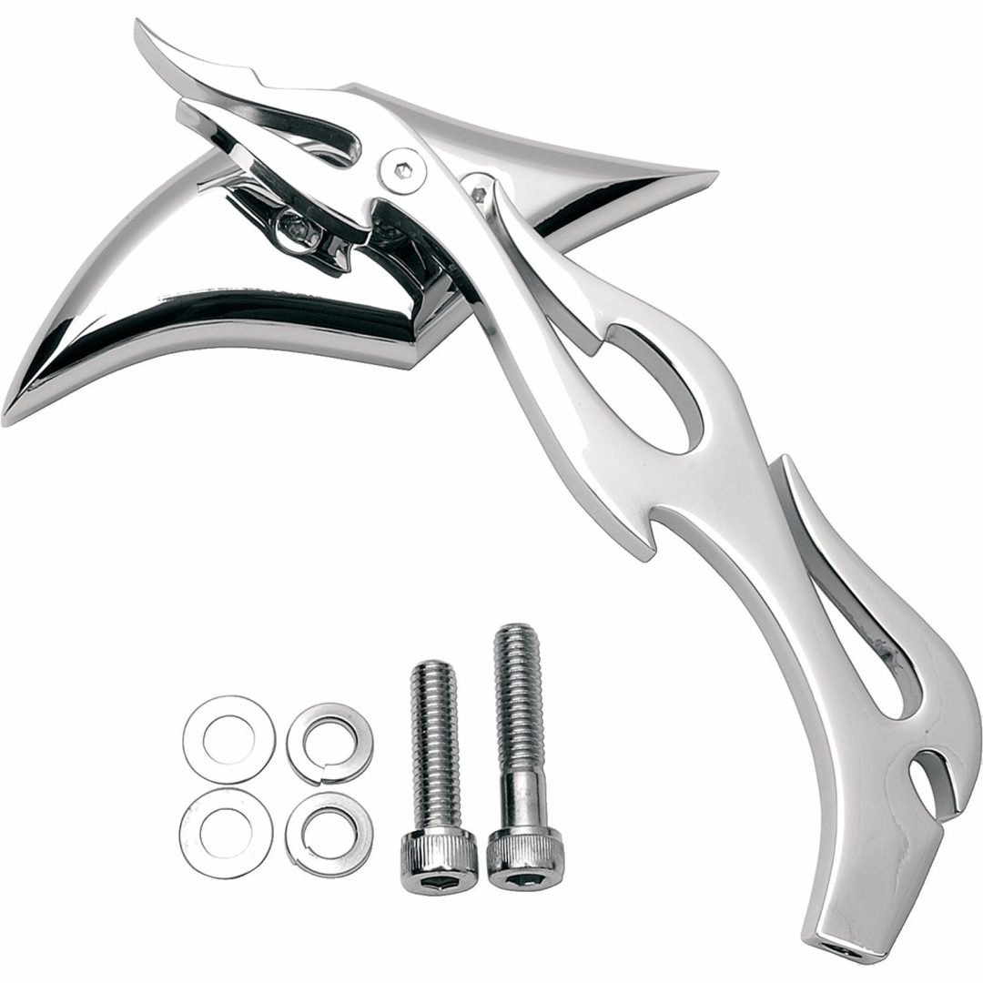 Backspegel Gothic Flame Krom DRAG SPECIALTIES Höger