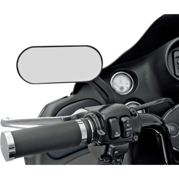 Backspegel HOTOP Oval DRAG SPECIALTIES Mattsvart – bild 3