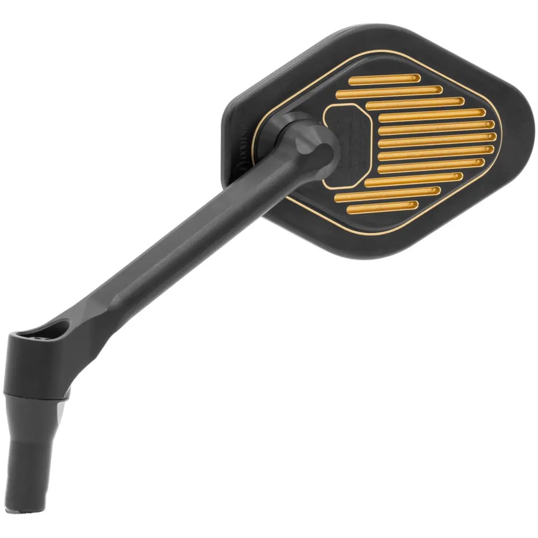 Backspegel Justerbar Kort Skaft Svart/Guld DRAG SPECIALTIES