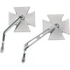 Backspegel Maltese Kors Krom DRAG SPECIALTIES Rund Arm - 1 st i paketet – miniatyr 4