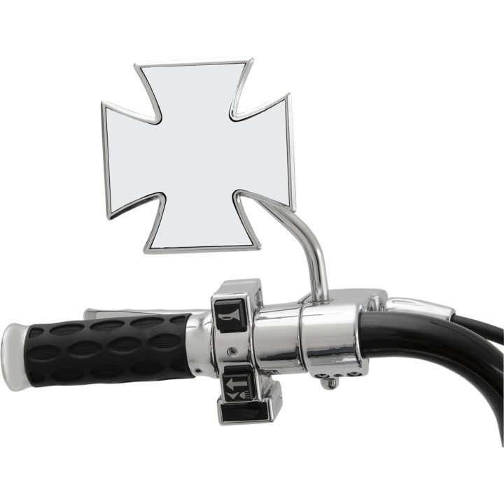Backspegel Maltese Kors Krom DRAG SPECIALTIES Rund Arm - 1 st i paketet – bild 3