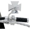 Backspegel Maltese Kors Krom DRAG SPECIALTIES Rund Arm - 1 st i paketet – miniatyr 2