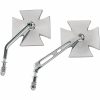 Backspegel Maltese Kors Krom DRAG SPECIALTIES Rund Arm - 1 st i paketet – miniatyr 1