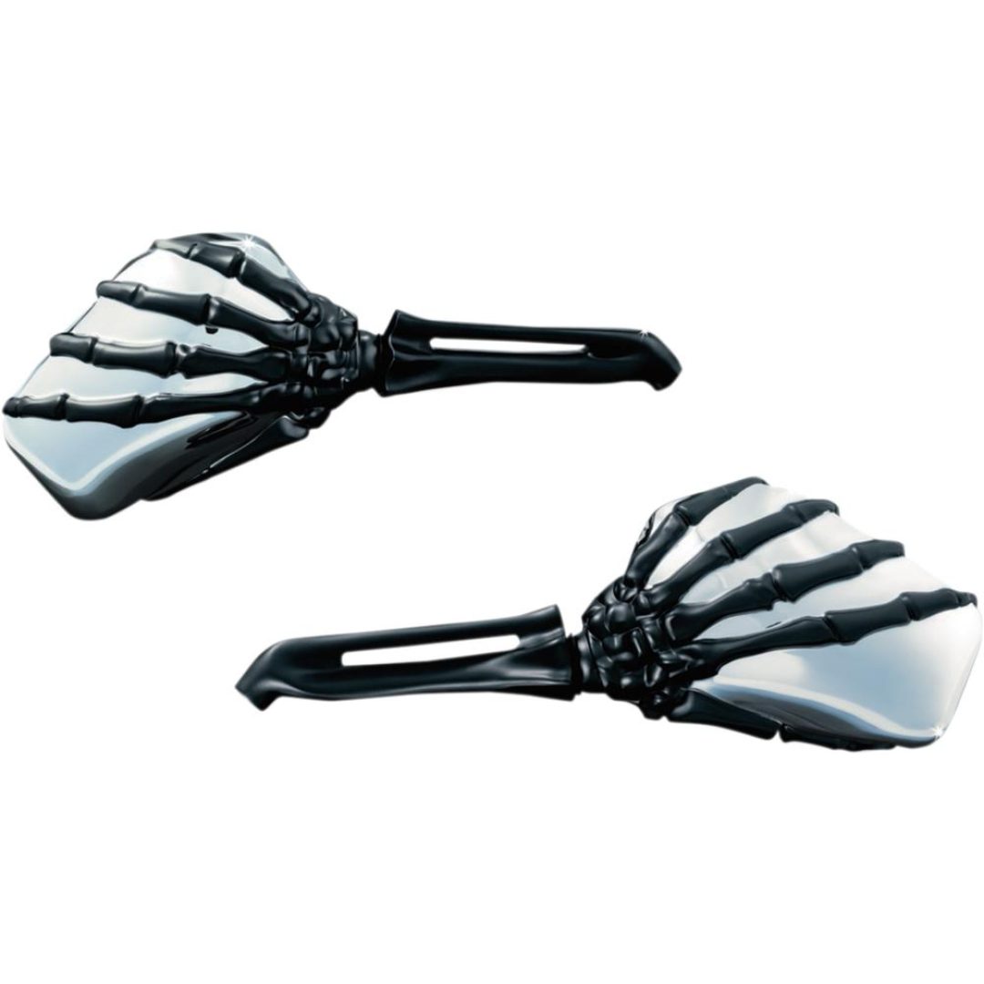 Backspegel Skeleton Krom/Svart KURYAKYN Höger + Vänster
