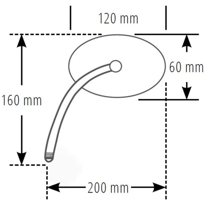 Backspegel Smart Agila Oval Krom HIGHSIDER – bild 4