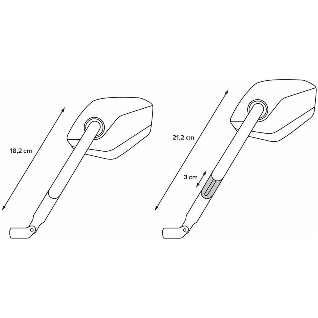 Backspegel Sport Svart Aluminium SW-MOTECH – bild 4