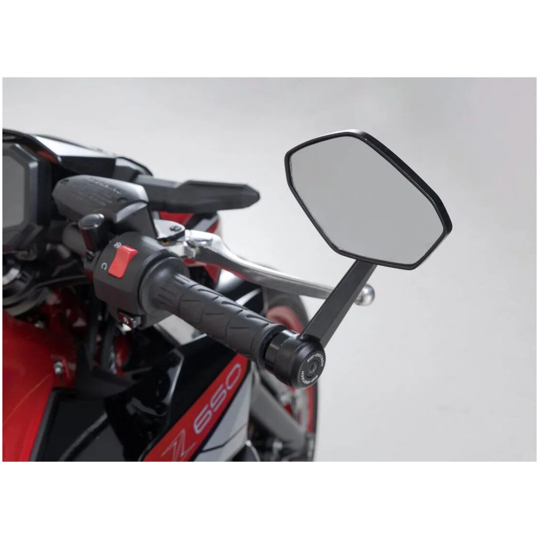 Backspegel Styre Ände Anodiserad Svart SW-MOTECH – bild 2