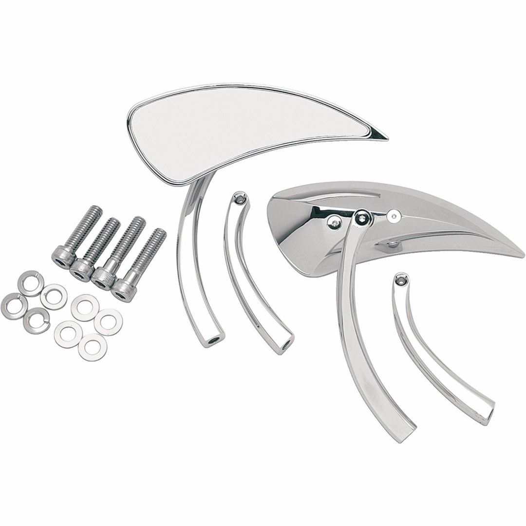 Backspegel Teardrop Krom DRAG SPECIALTIES 2 st i paketet