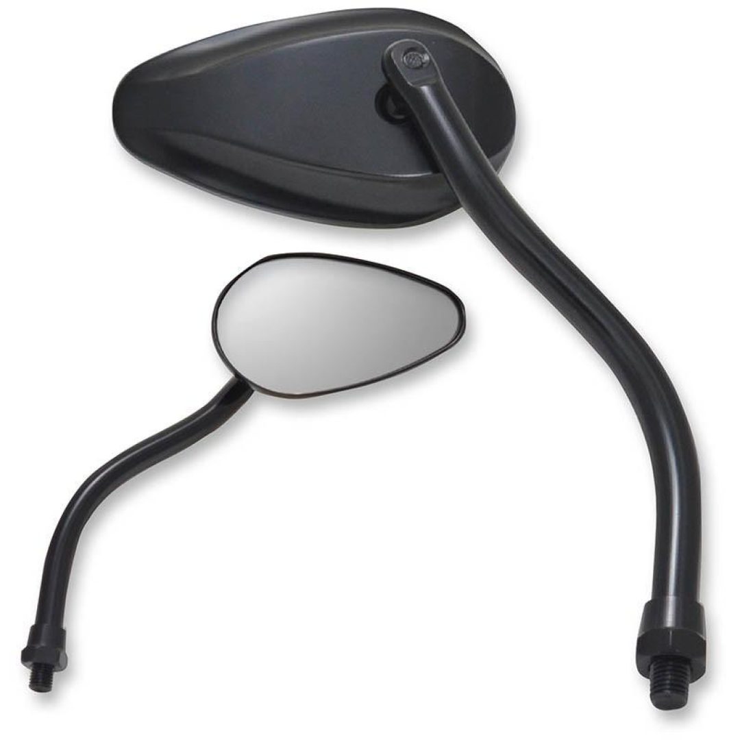 Backspegel X-Treme Mini Teardrop Krom Silver PARTS UNLIMITED MIRROR PU TEARDROP BLK