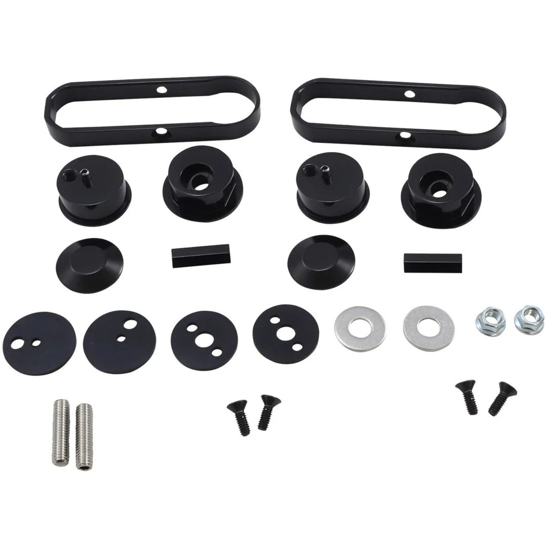 Backspegelfäste Justerbart Drop Svart Anodiserad Billet Aluminium KURYAKYN Fäste