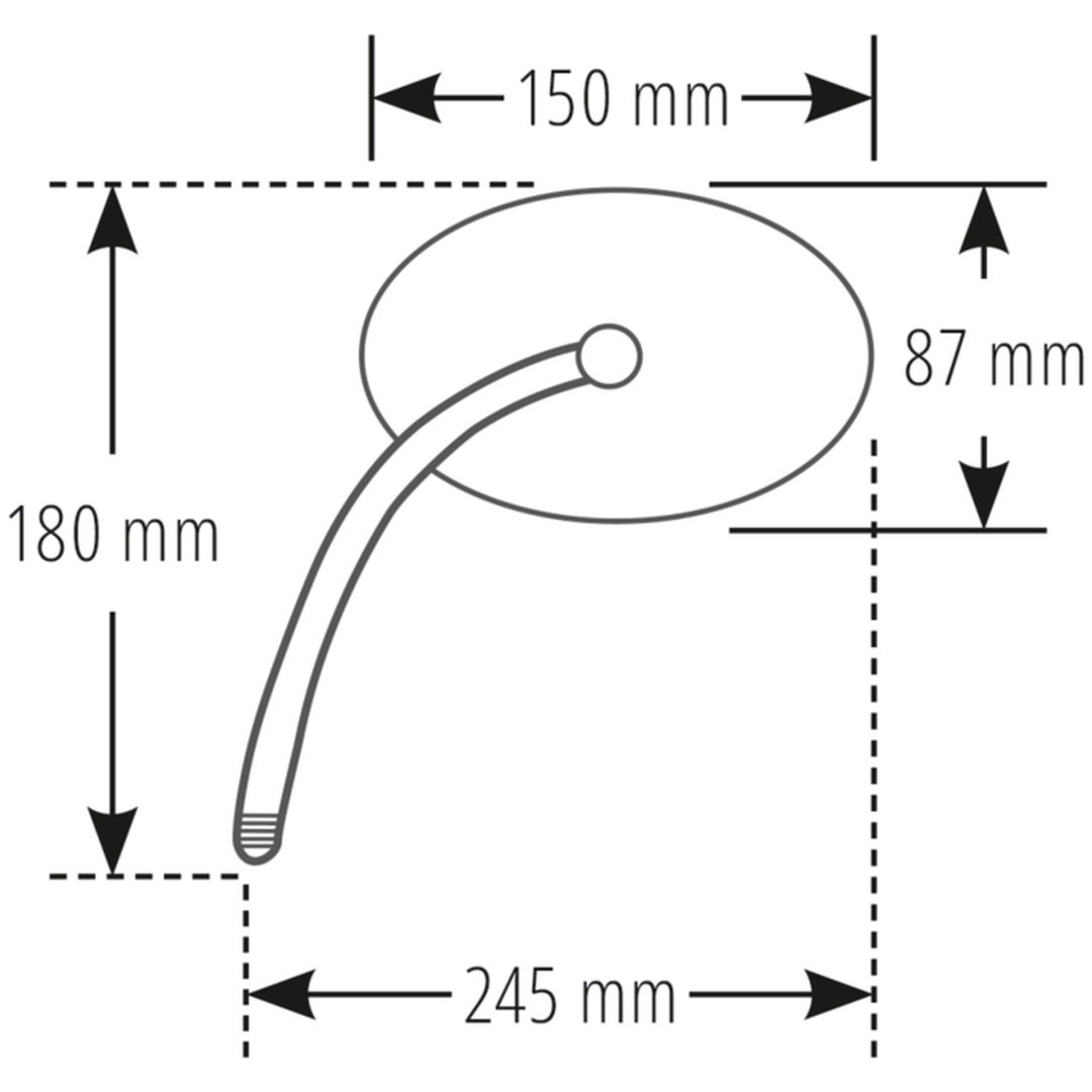 Backspeglar Sempione Svart HIGHSIDER Par / M10 x 1.25 – bild 6