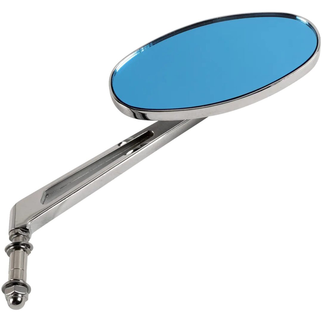 Backspeglar Stealth II Blue Sapphire Drag Specialties 15cm Chrome/Styck