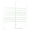Badkarsvägg 120x140 cm härdat glas randig vidaXL – miniatyr 3