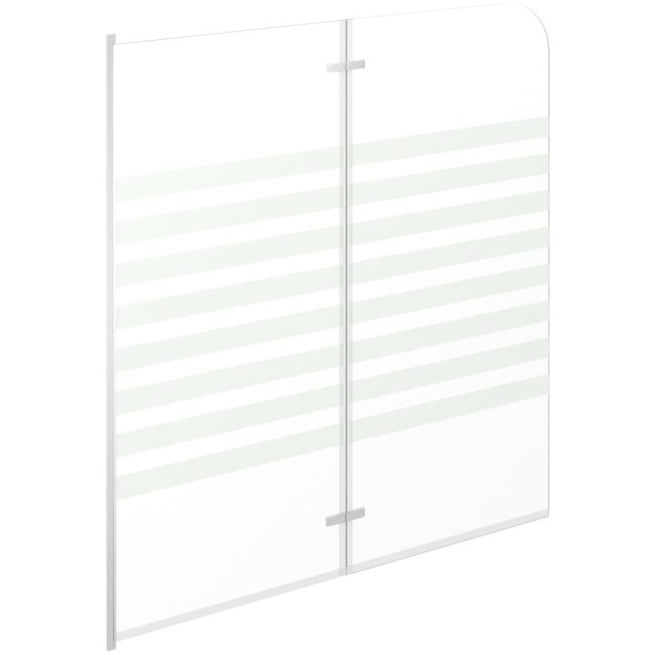 Badkarsvägg 120x140 cm härdat glas randig vidaXL – bild 4