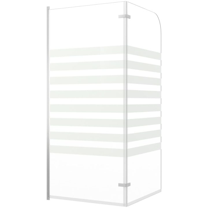 Badkarsvägg 120x140 cm härdat glas randig vidaXL – bild 6