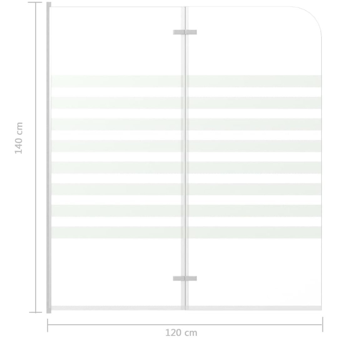 Badkarsvägg 120x140 cm härdat glas randig vidaXL – bild 8