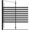 Badkarsvägg 120x68x130 cm härdat glas ränder vidaXL – miniatyr 4