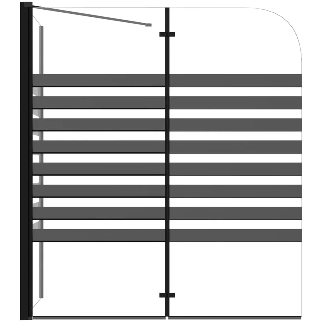 Badkarsvägg 120x68x130 cm härdat glas ränder vidaXL – bild 4