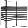 Badkarsvägg 120x68x130 cm härdat glas ränder vidaXL – miniatyr 5
