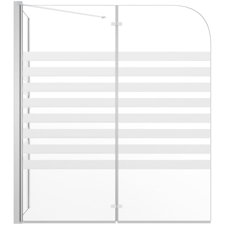 Badkarsvägg 120x68x130 cm härdat glas randig vidaXL – bild 3