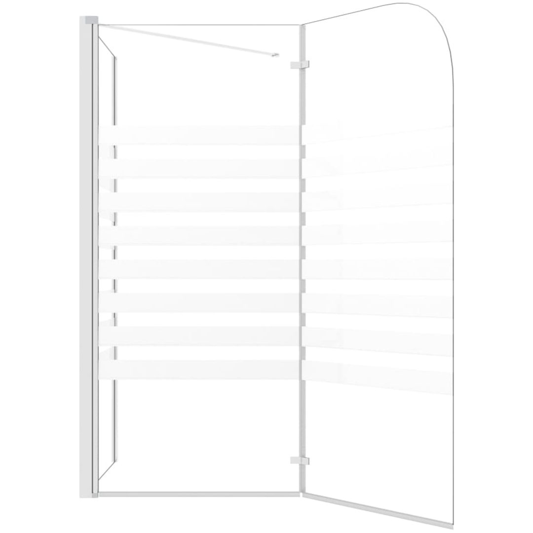 Badkarsvägg 120x68x130 cm härdat glas randig vidaXL – bild 8