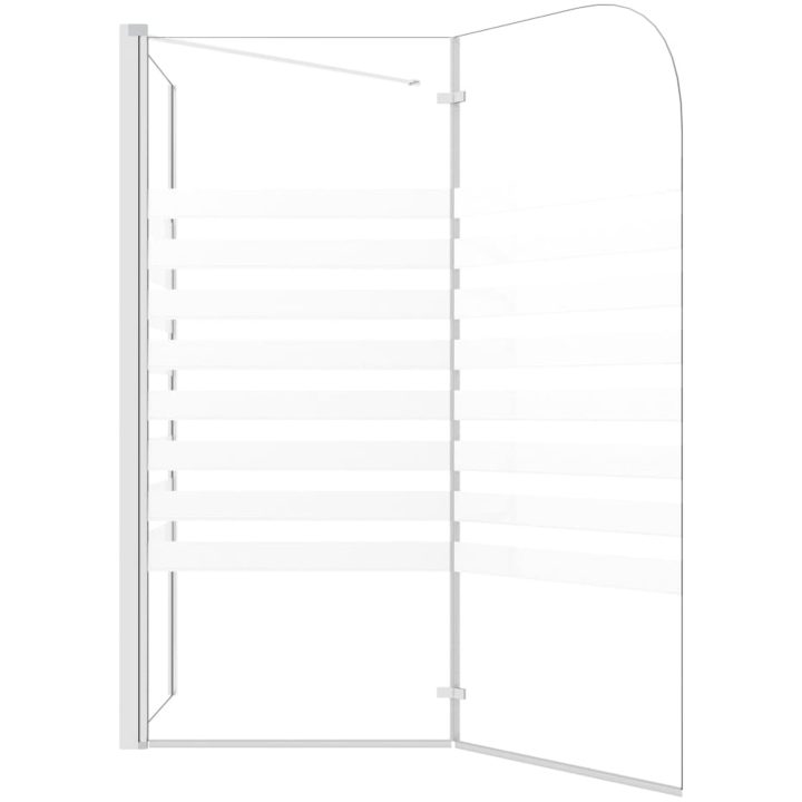 Badkarsvägg 120x68x130 cm härdat glas randig vidaXL – bild 8