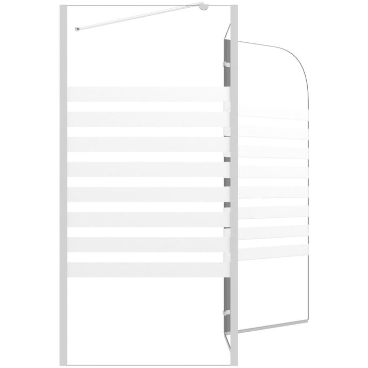 Badkarsvägg 120x68x130 cm härdat glas randig vidaXL – bild 10