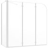 Badkarsvägg 120x69x130 cm härdat glas transparent vidaXL – miniatyr 2