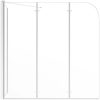 Badkarsvägg 120x69x130 cm härdat glas transparent vidaXL – miniatyr 3