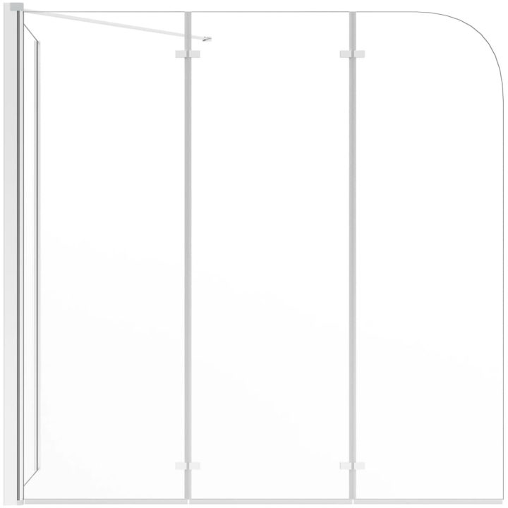 Badkarsvägg 120x69x130 cm härdat glas transparent vidaXL – bild 3