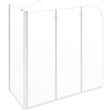 Badkarsvägg 120x69x130 cm härdat glas transparent vidaXL – miniatyr 4