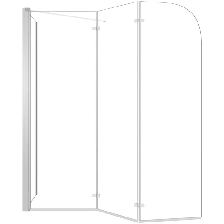 Badkarsvägg 120x69x130 cm härdat glas transparent vidaXL – bild 7